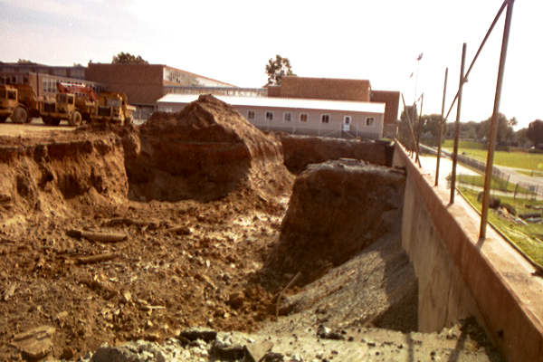 Ridley High School construction - SW wall